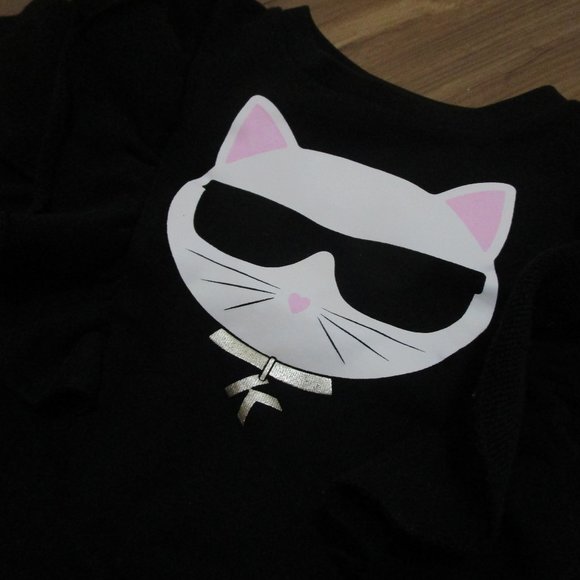Karl Lagerfeld Kids cat print ruffle sweatshirt - 6 - Picture 2 of 13